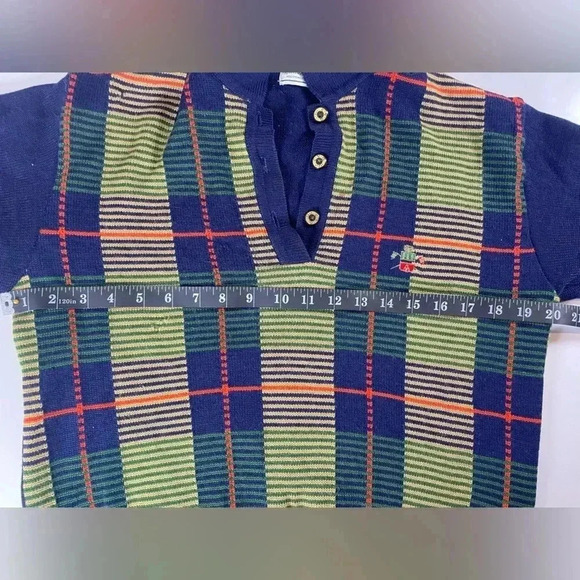 Vintage CVQ Plaid Wool Sweater - Made in Italy - 100% Wool - large - Picture 4 of 11